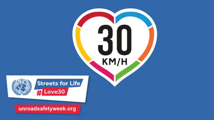 Logotipo de la campaña #Love30 de la ONU «Calles por la vida