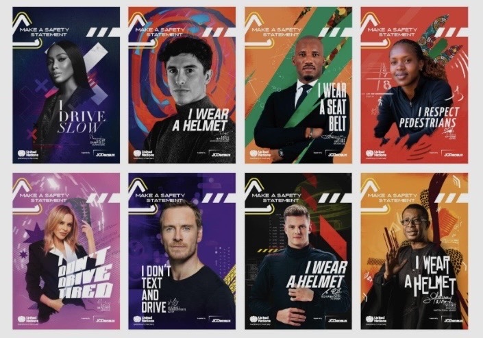 Compilación de carteles de la campaña Make A Safety Statement
