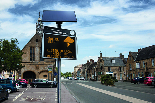 Elancity - Evocity The LED signs outdoor to distribute useful information easily to your constituents - front view - UK

